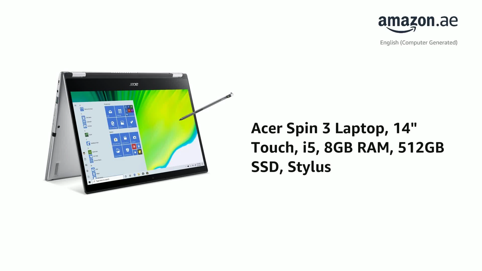 Spin 3 SP314 - 14'' Core i5 8GB DDR4 512GB SSD