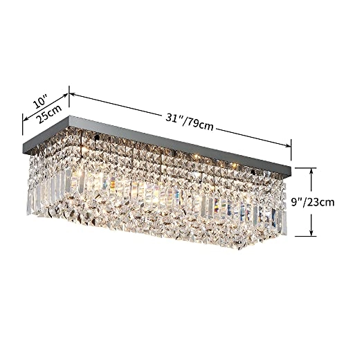 5 Light K9 Crystal Chandelier - Champagne Modern