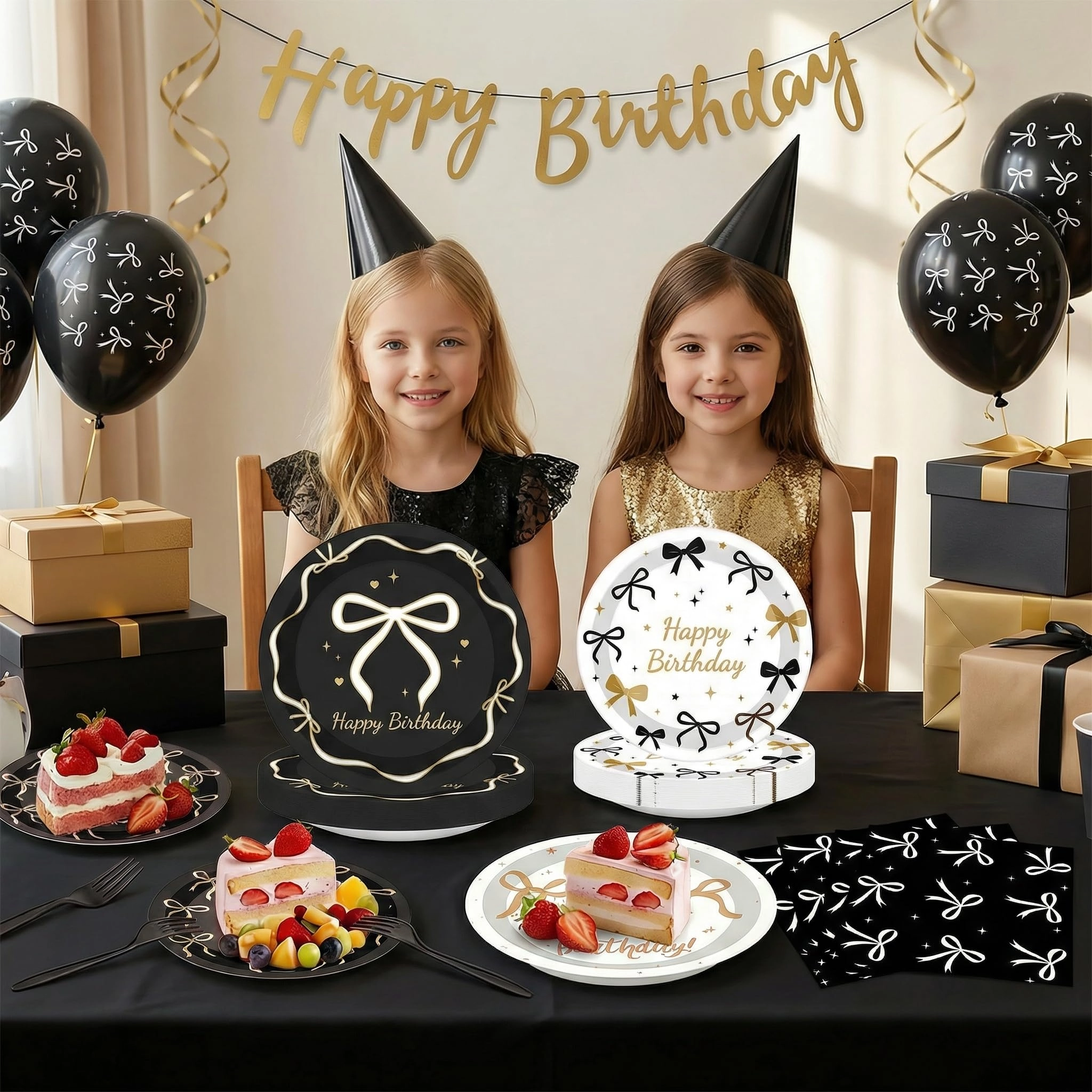 Happy Birthday Party Decorations Tableware Set - 96 Pcs