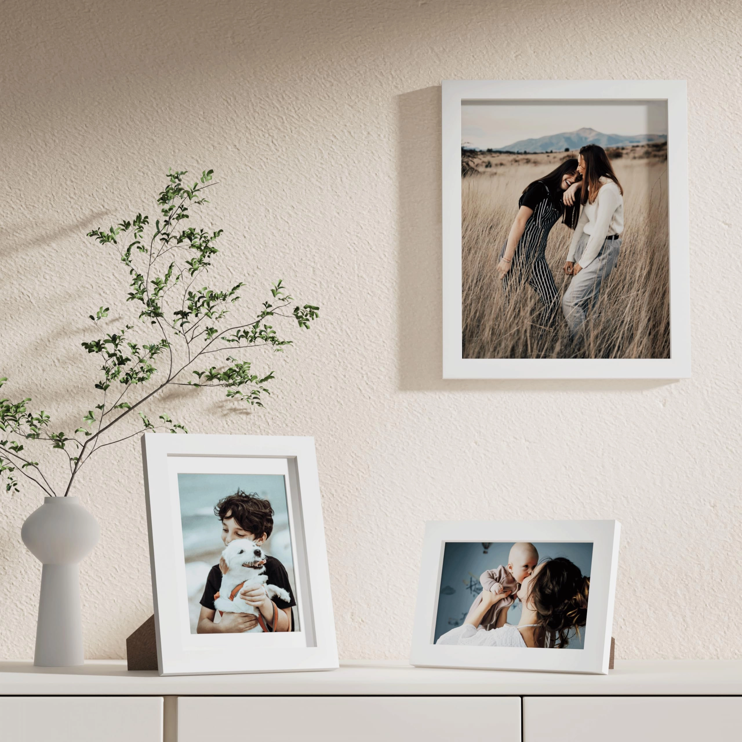 Picture Frames Set - 10 Pack Rustic Grey