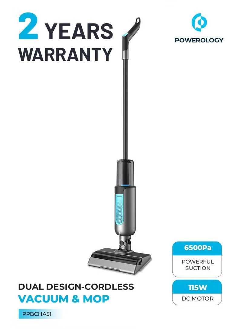 Powerology PPBCHA51 - Cordless Vacuum & Mop 30 minutes