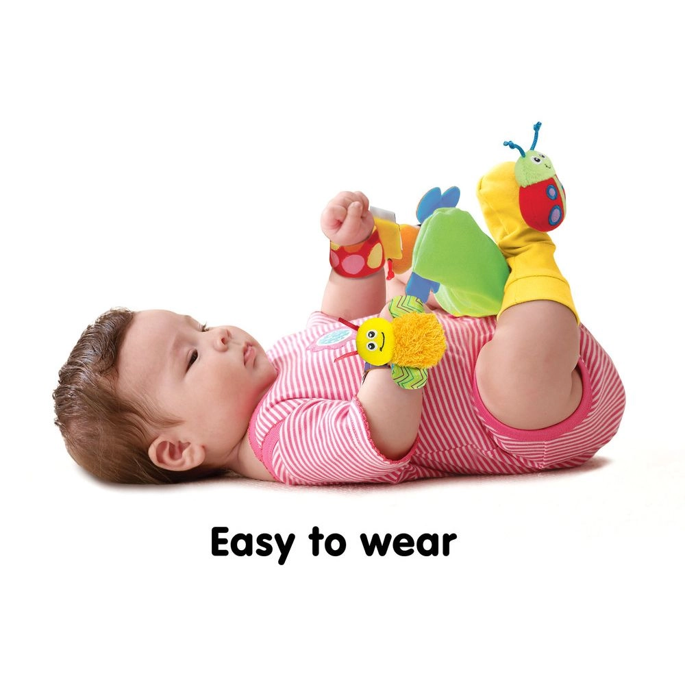 Gardenbug Footfinder & Wrist Rattle Set - 0 month Soft, baby-safe materials