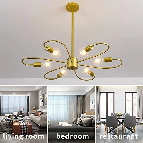 Sputnik Chandelier - 33.5in/85cm(H) 23.6in/60cm(Adjustable Height)