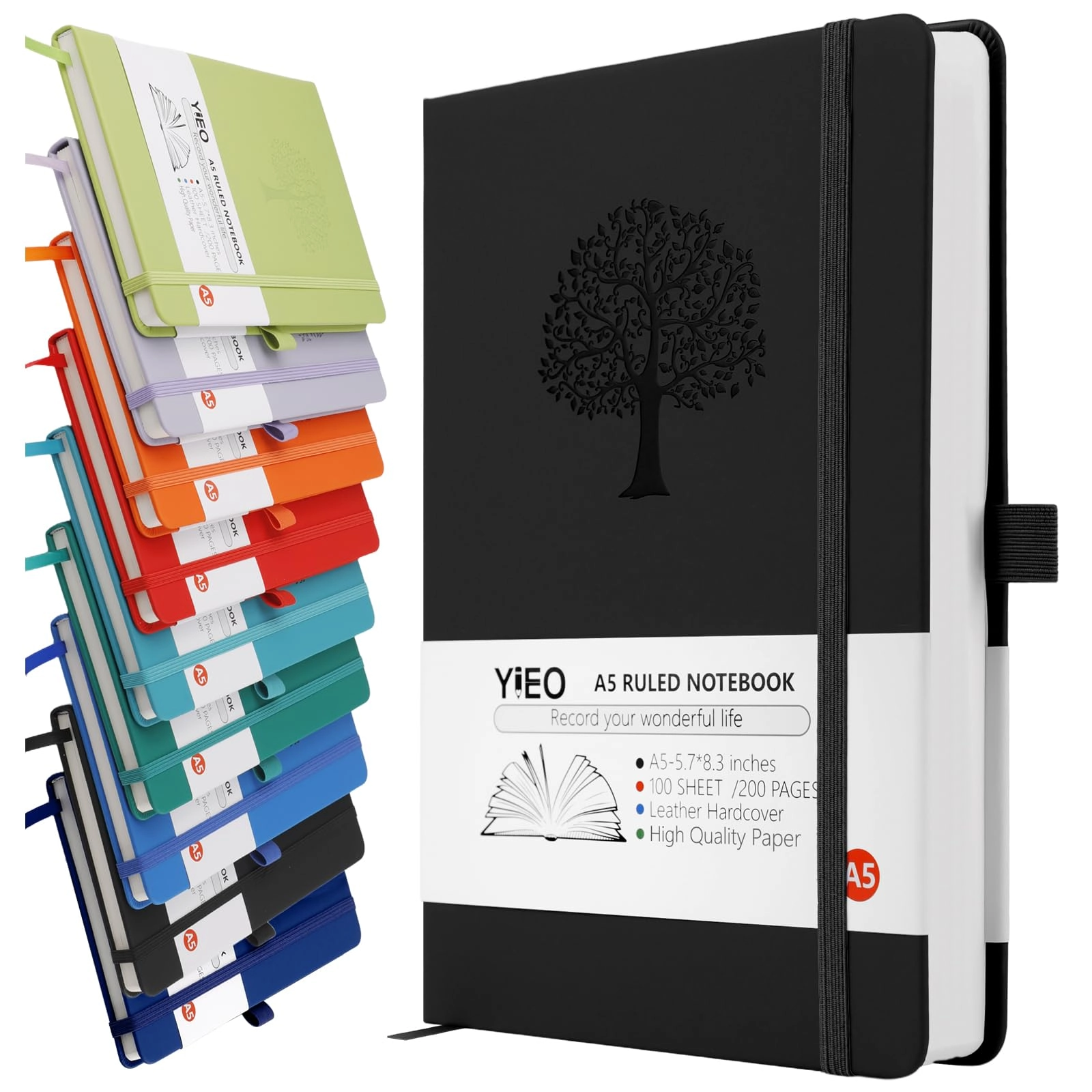 Journal Notebook A5 Hardcover - Lined 200 Pages