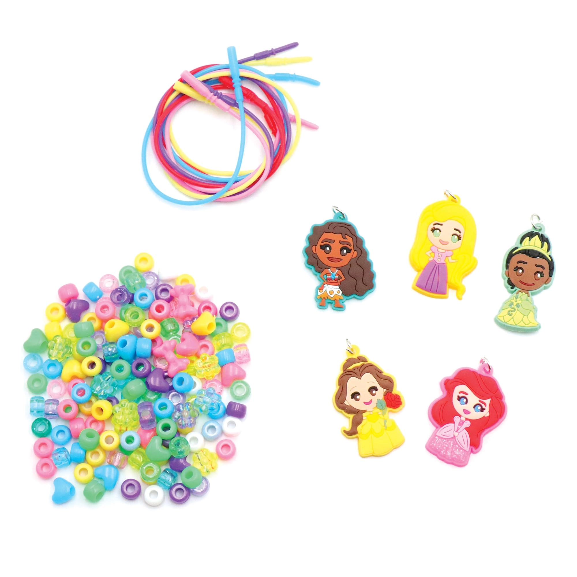 Princess Necklace Activity Set - Jewelry Making Kit 5 necklaces Portable Storage Case