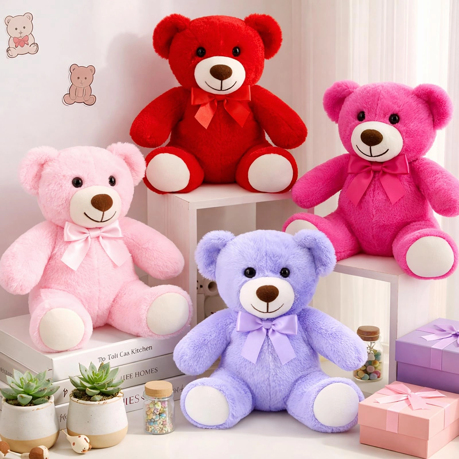 Teddy Bears - 35 cm 4 Pack