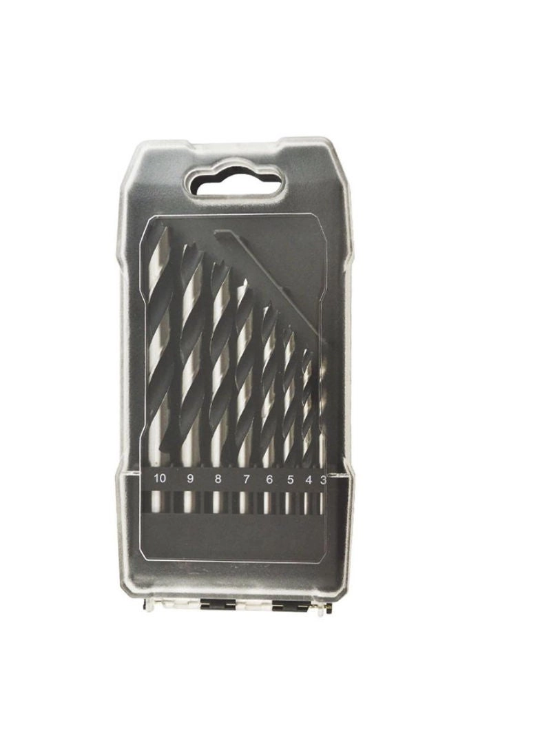 Brad Point Drill Bit Set - 8 piece(s) 3mm, 4mm, 5mm, 6mm, 7mm, 8mm, 9mm and 10mm