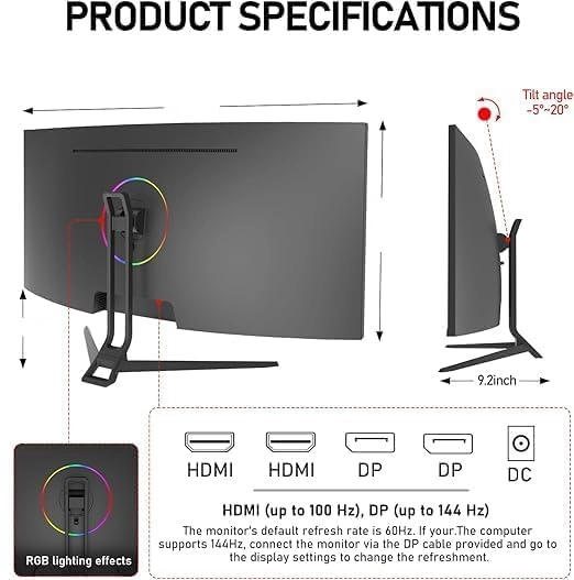 Z34HWQHD165HZ4K - 34 Inches 3440x1440