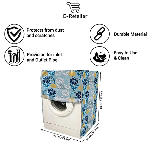 Front Load Washing Machine Cover - 6-7 Kg Blue Polyester