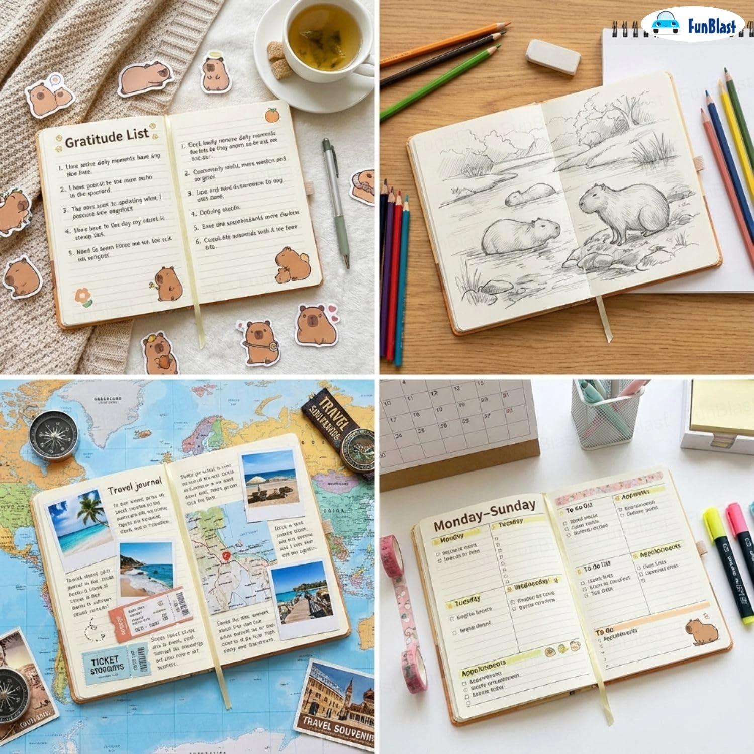 Capybara Diary for Girls