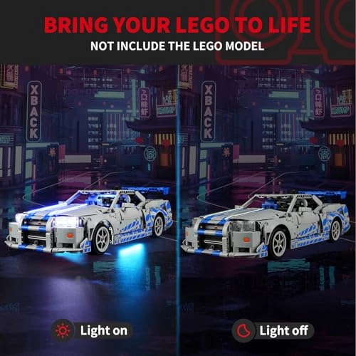 Light Kit for LEGO 2 Fast 2 Furious Nissan Skyline GT-R (R34) 42210