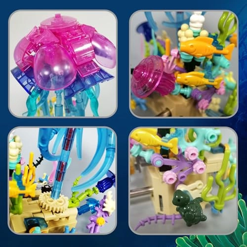 Jellyfish Building Toy Set - Music Box Light Up