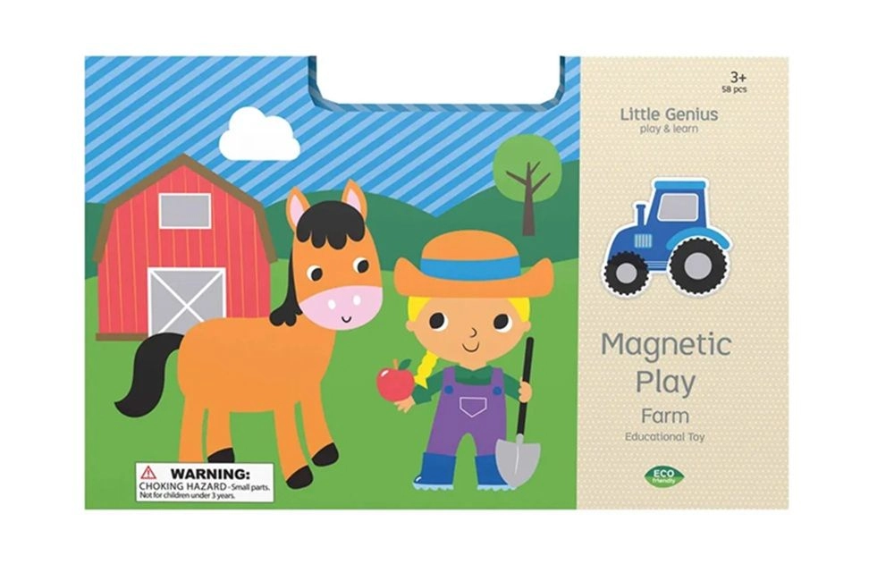 Edu Fun Little Genius Farm Play And Learn Magnetic Toy - 3 + 58 pieces