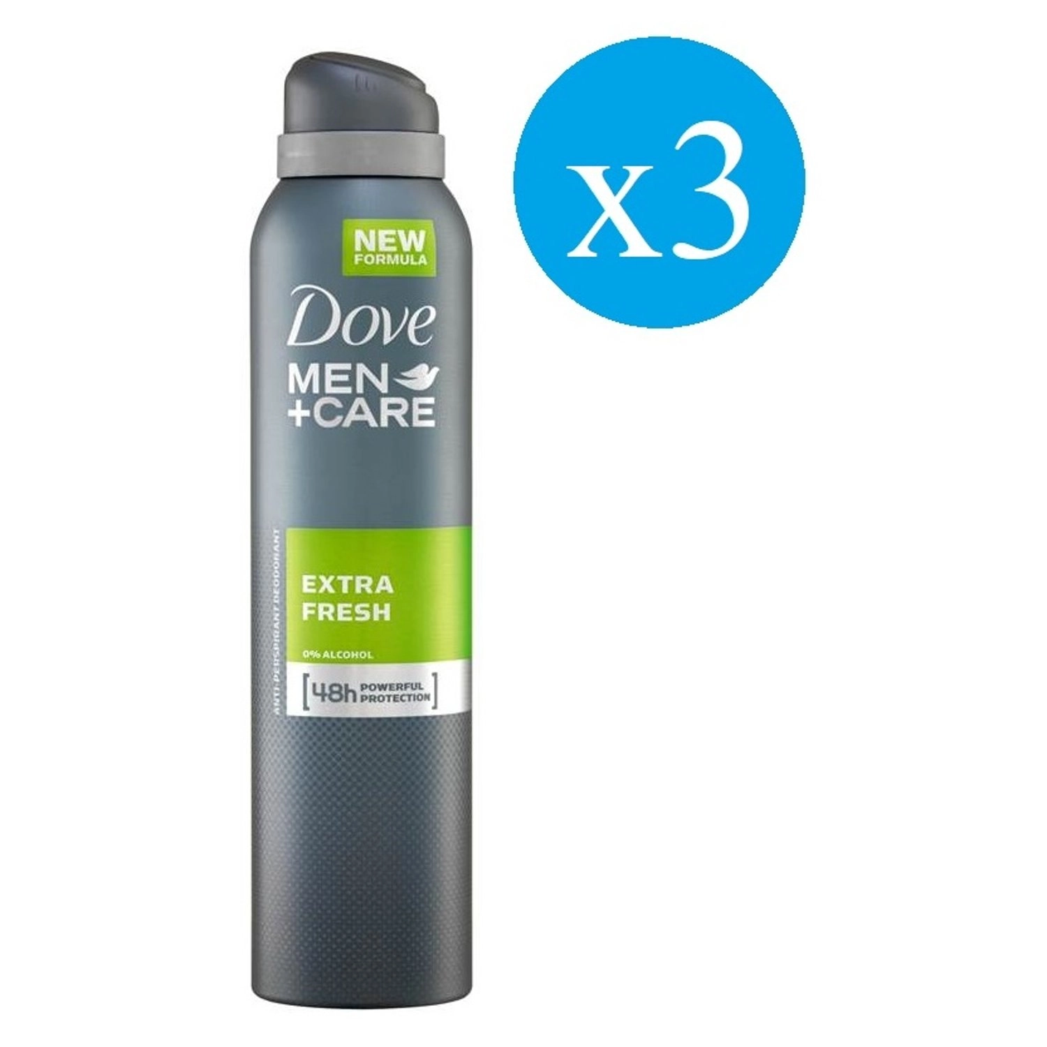 Dove Men+Care Deospray Extra Fresh Deo - 3 x 250 ml Bundle
