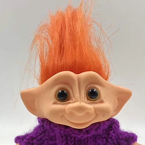 Good Luck Troll Doll - 10cm Orange Hair