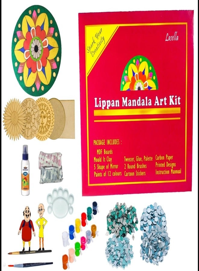 Mandala Craft Kit - Wall Décor 12 Shades Brushes