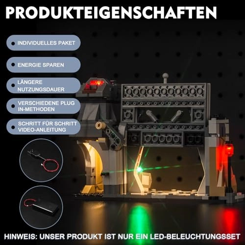 LED Light Set for LEGO 75386 Paz Vizsla and Moff Gideon Battle - Copper Mandalorian