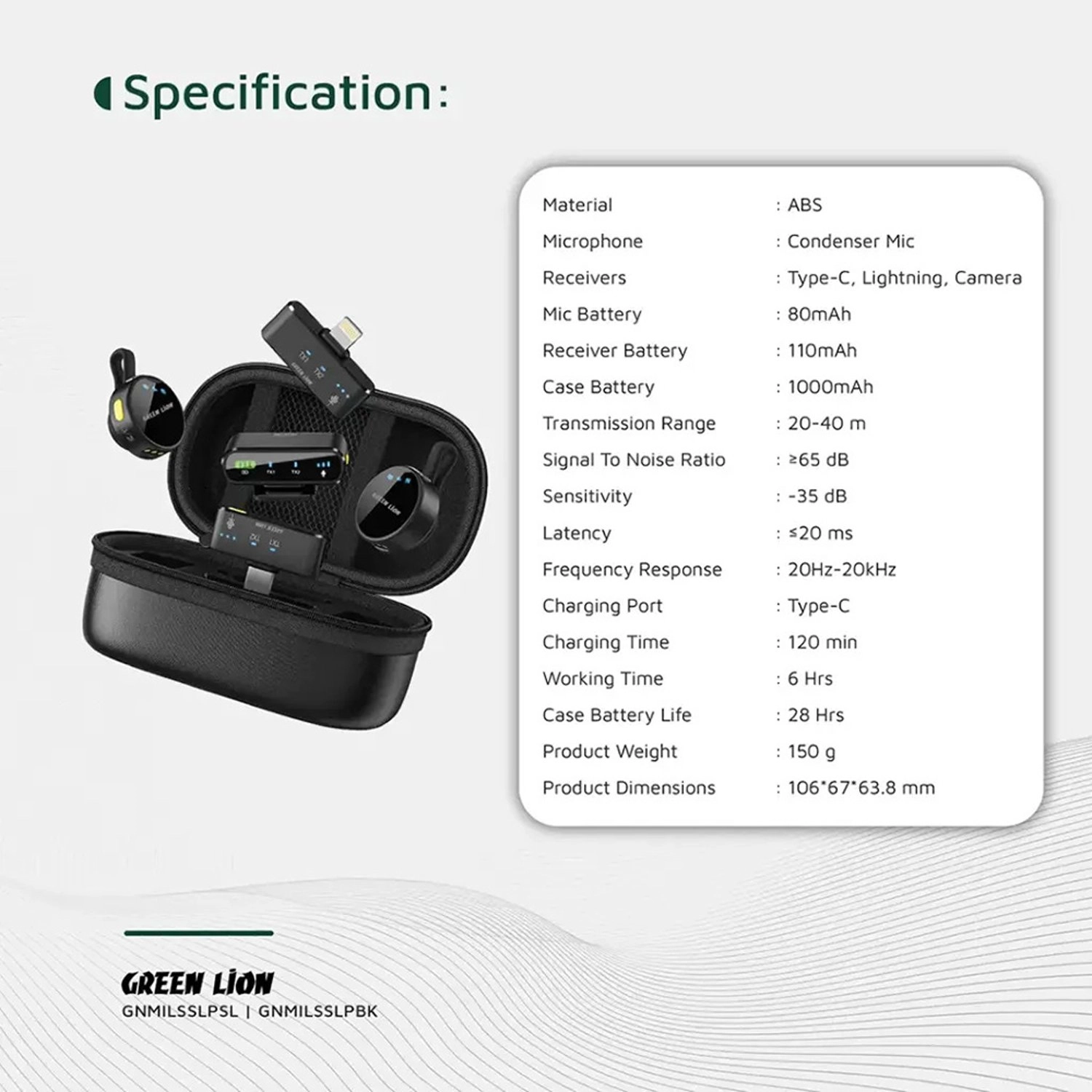 GM-85X USB+Lightning+Wireless Microphone