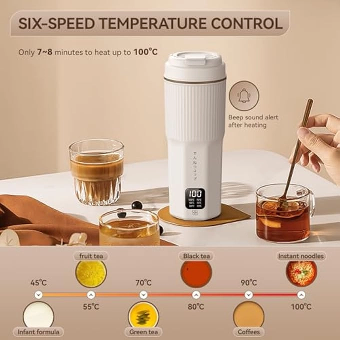 Travel Electric Kettle with 4 Temperature Settings 