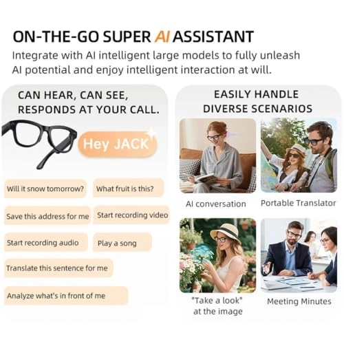 AI Smart Glasses - 4K 8MP 32GB