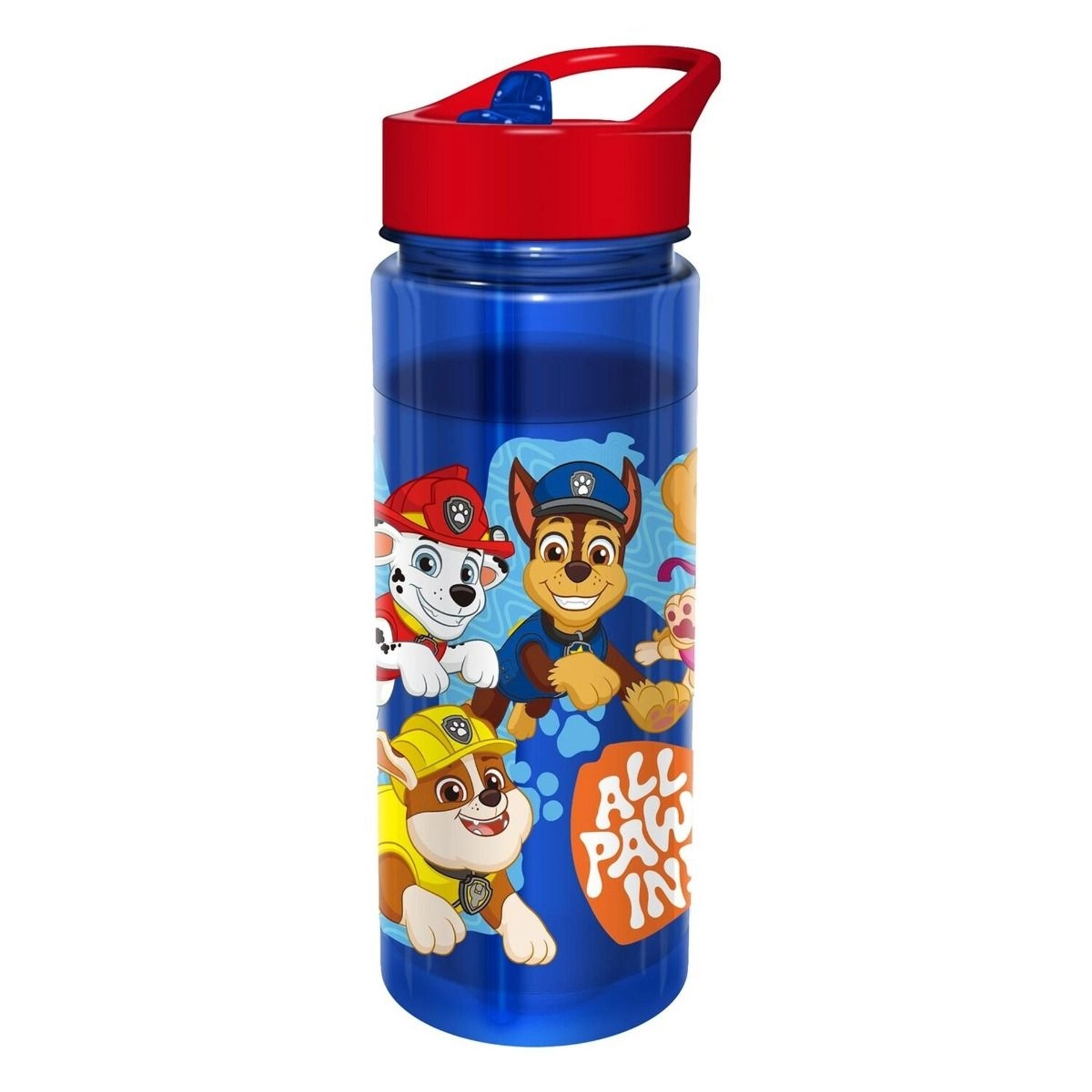 Paw Patrol Water Bottle - 650 ml flip-up straw