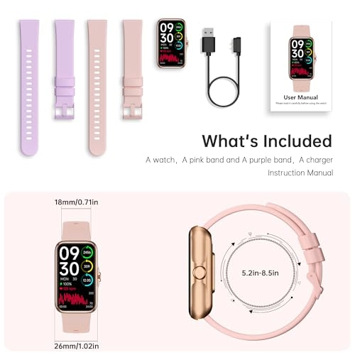 Fitness Tracker - 1.47" HD 24/7 Heart Rate Blood Oxygen
