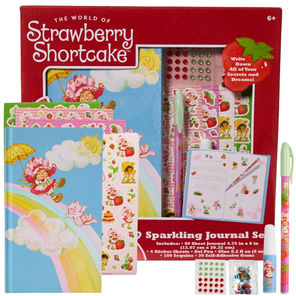 Innovative Designs Strawberry Shortcake Sparkle Journal Set - 5 x 8 60 Pages