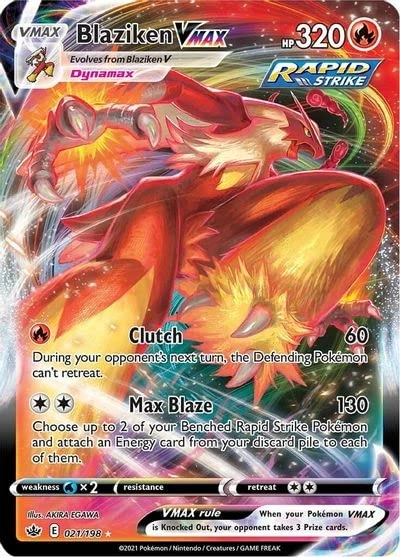 Pokemon USA, Inc. Blaziken VMAX - 021/198 - Chilling Reign Ultra Rare