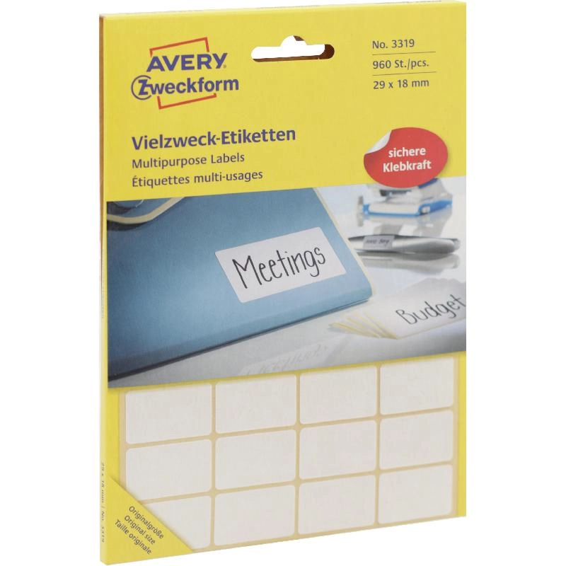 Multipurpose Labels - 928 Labels A6 - 38 X 14 mm