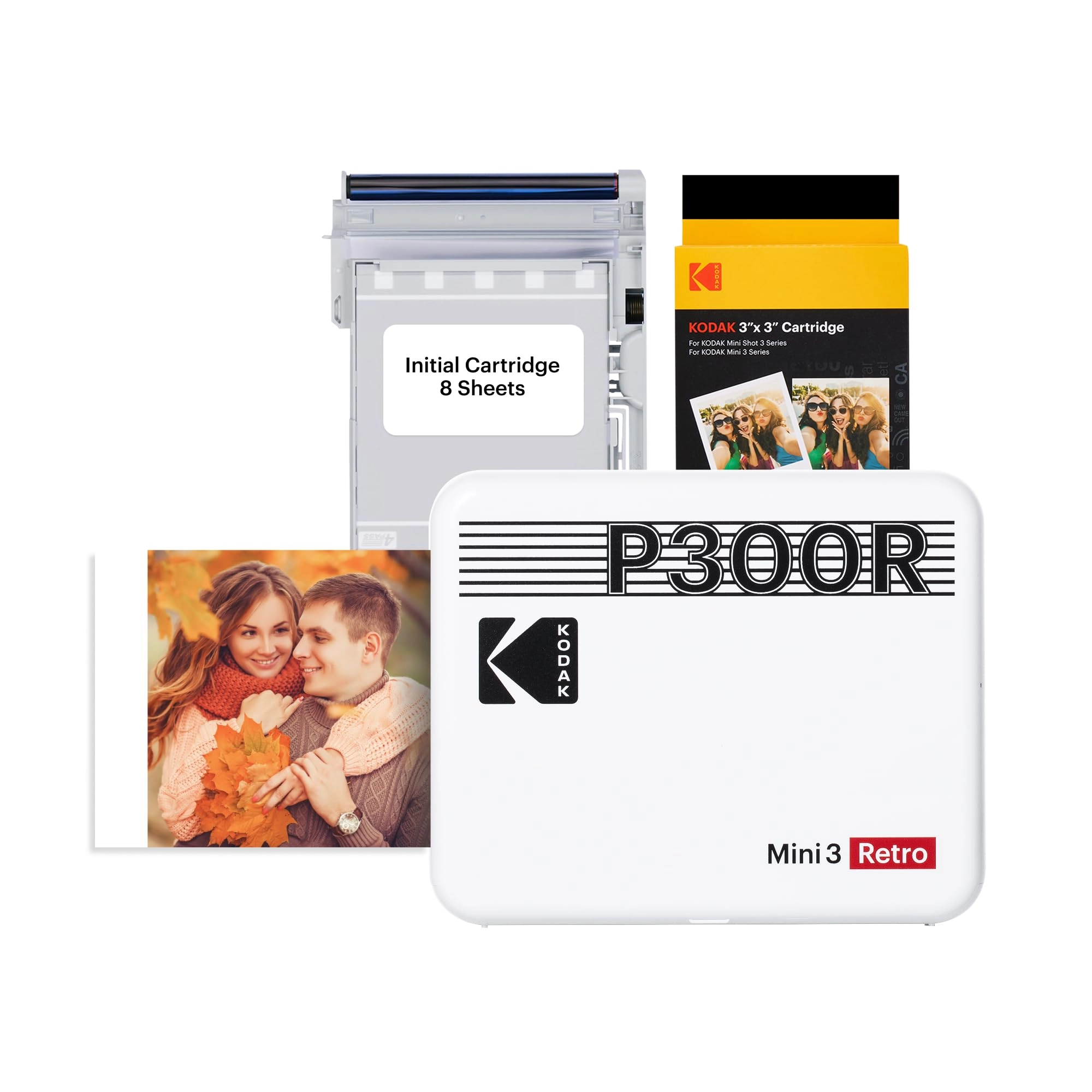 Kodak Mini 3 Retro CAR-P300RW - 7.5 X 7.5 centimeter Pack