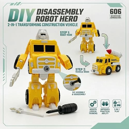 606 Diy Disassembly Robot Hero - 2-in-1 Teal