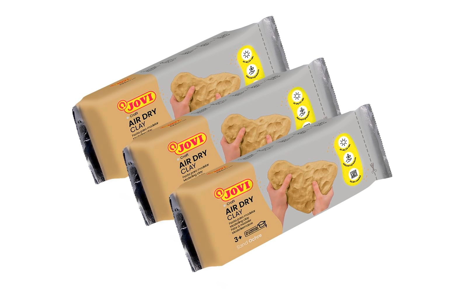 Air Dry Modeling Clay - 500g 3 pcs.