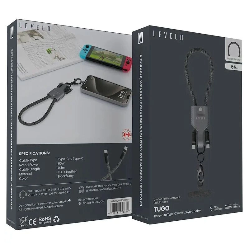 Tugo Cable 60W Type-C to Type-C 0.3m Braided