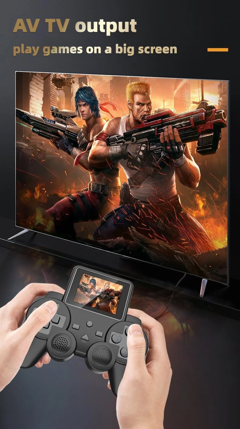 Mini Handheld Video Game Console - 500 Classic Built-in Games Rechargeable