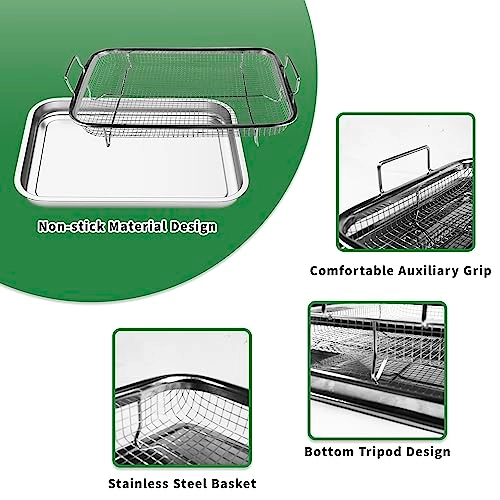 Air Fryer Basket - Stainless Steel 2 Set