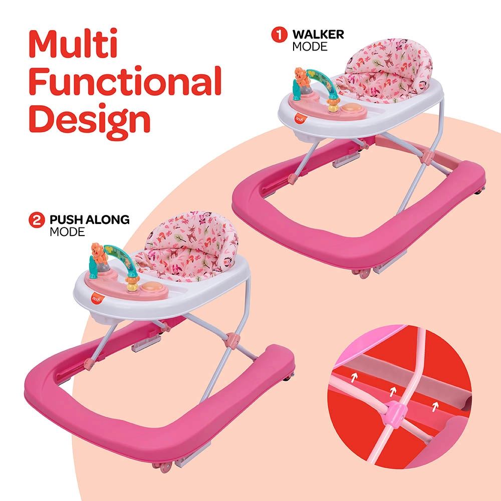 Stride Height Adjustable Walker - With Music