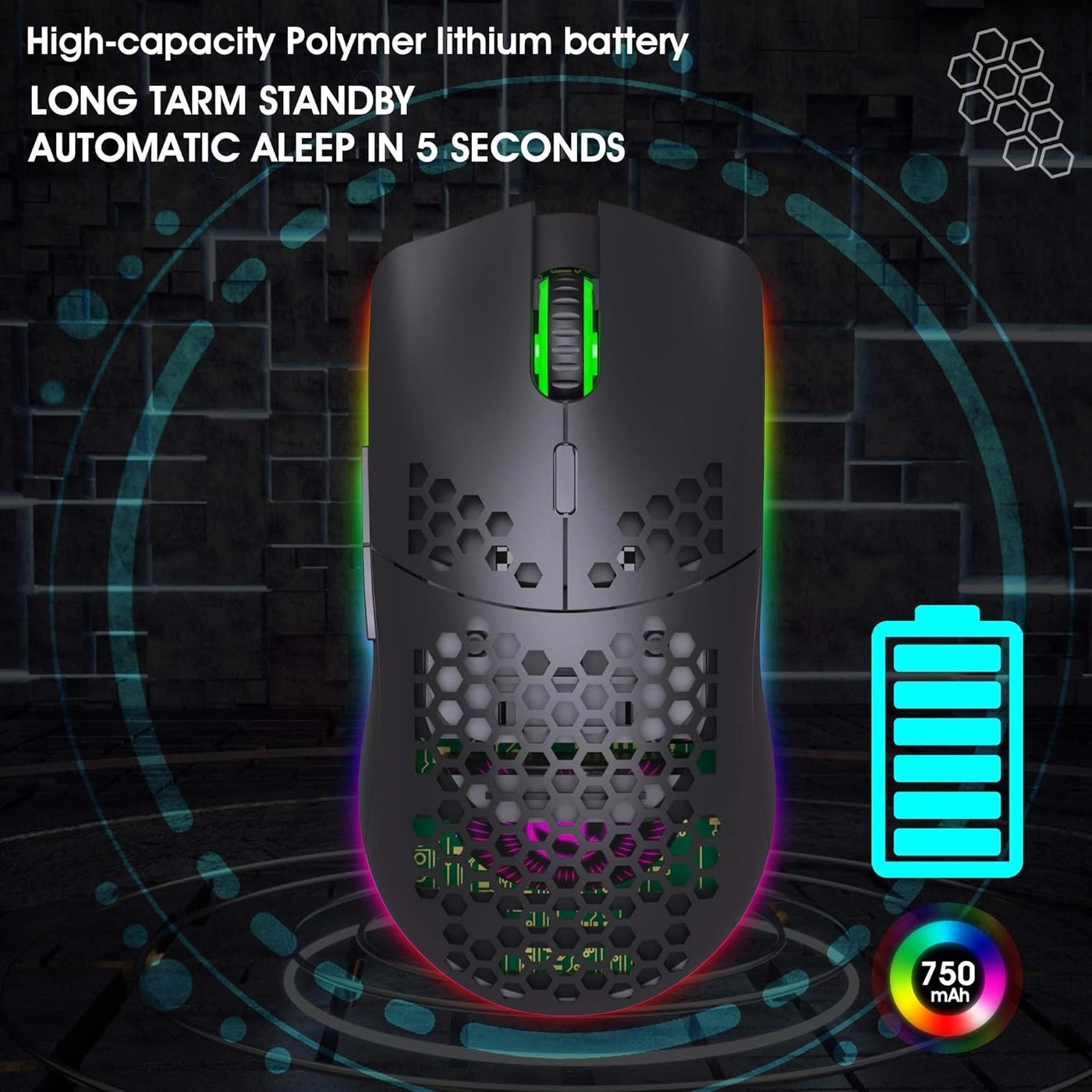 FREEDOM-WOLF X8 Gaming Mechanical Mouse - Wireless