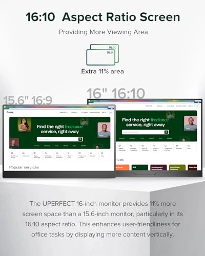 2.5K QLED Portable Monitor - 2560x1600 16"