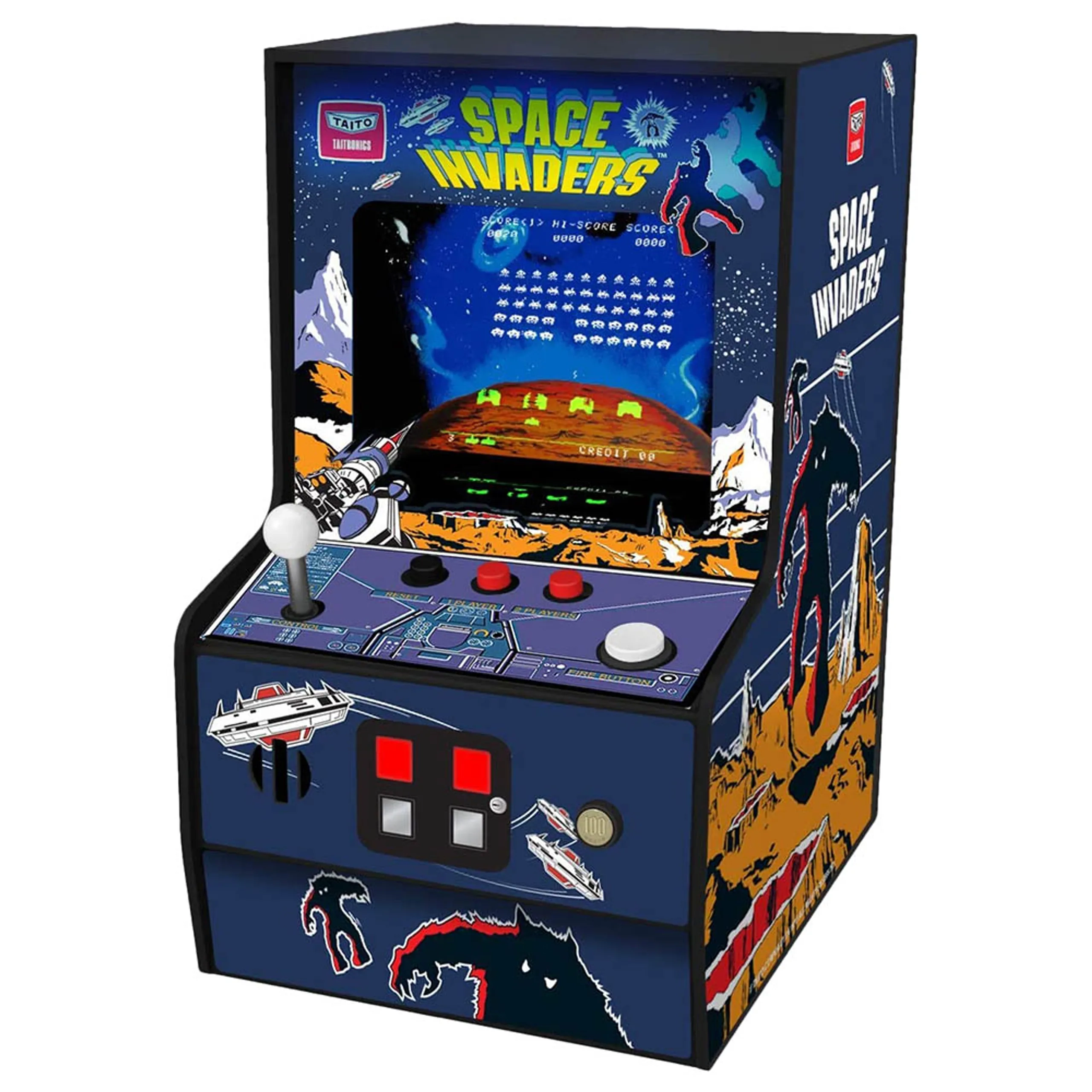 My Arcade Space Invaders Micro Player - Miniature playable replica Micro-USB or 4 AA batteries