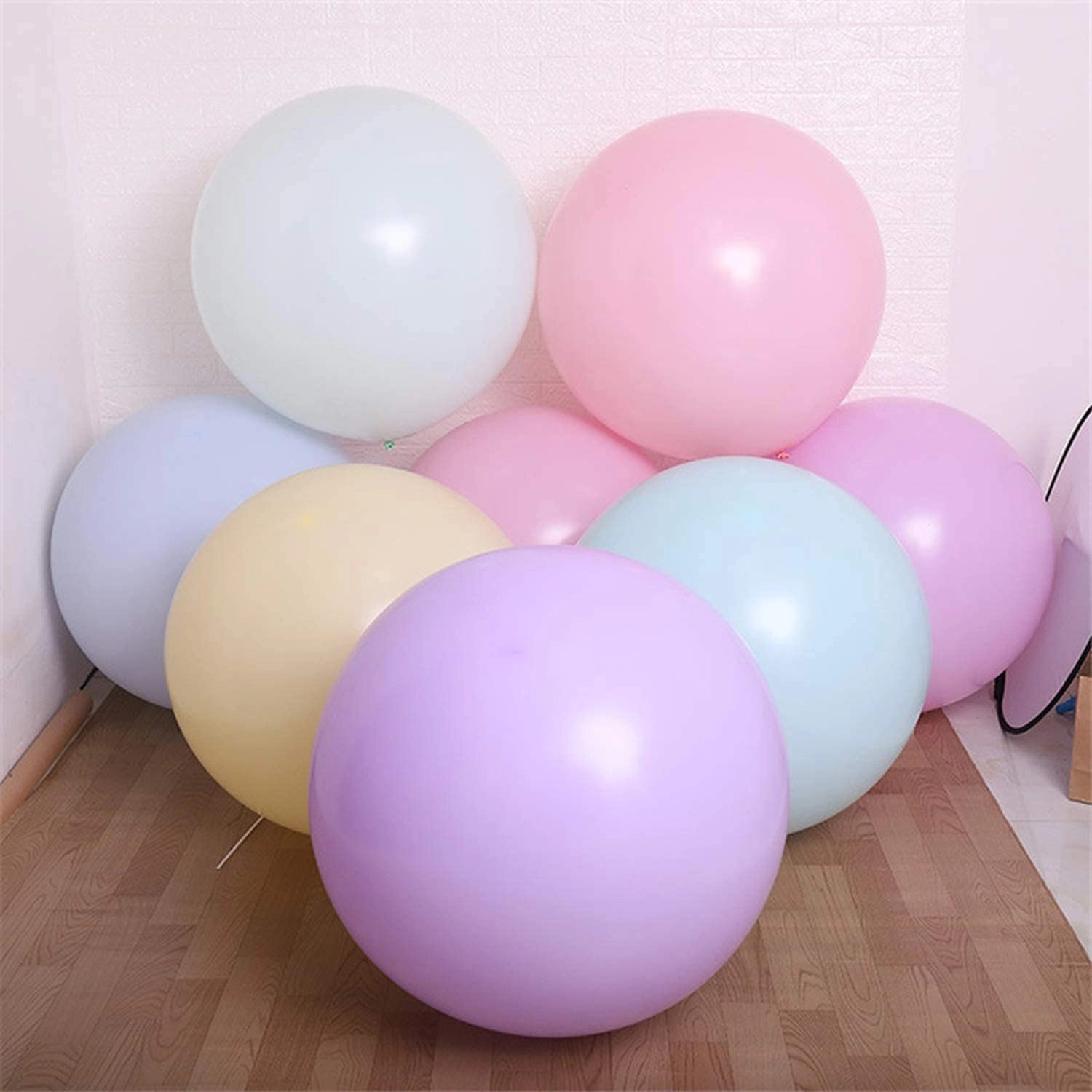 Party Time Trading LLC 36 Inch Pastel Jumbo Balloons - 6pcs Wedding Baby Shower Bridal Shower Birthday Party