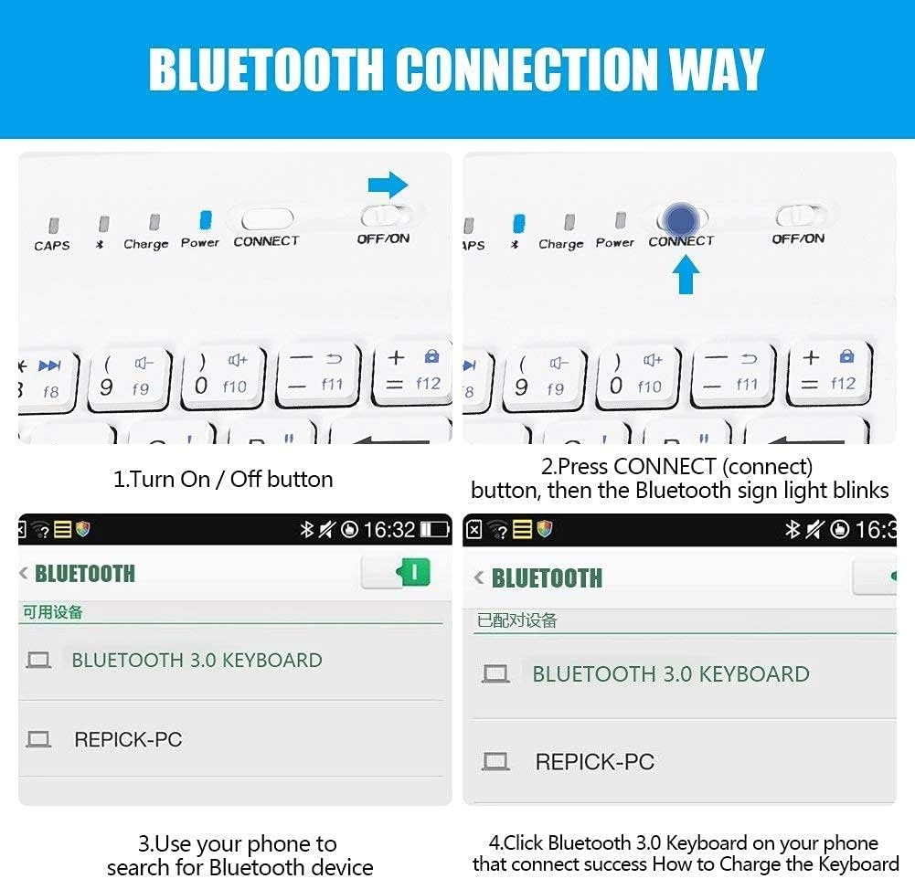 Bluetooth Keyboard & Case - English