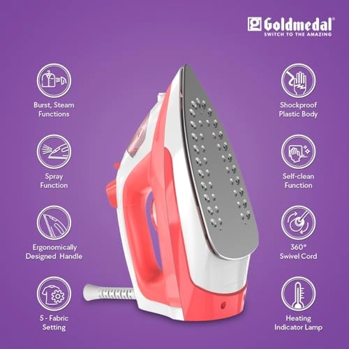 Impress - 1600W Steam Iron Orange