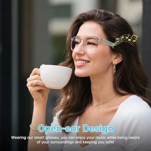 Bluetooth Audio Smart Glasses - Clear Lens Open-ear Remote Shooting