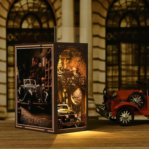 Book Corner Construction Kit (DIY Book Nook Kit) - vintage car