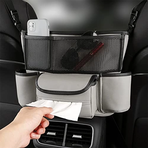 Car Storage Bag - Center Console Leather Large Capacity