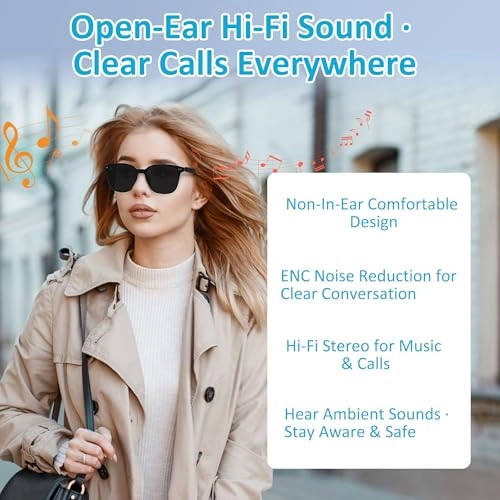 AI Smart Glasses - Bluetooth 5.4 Real-Time Translation Anti-Blue Light Lenses