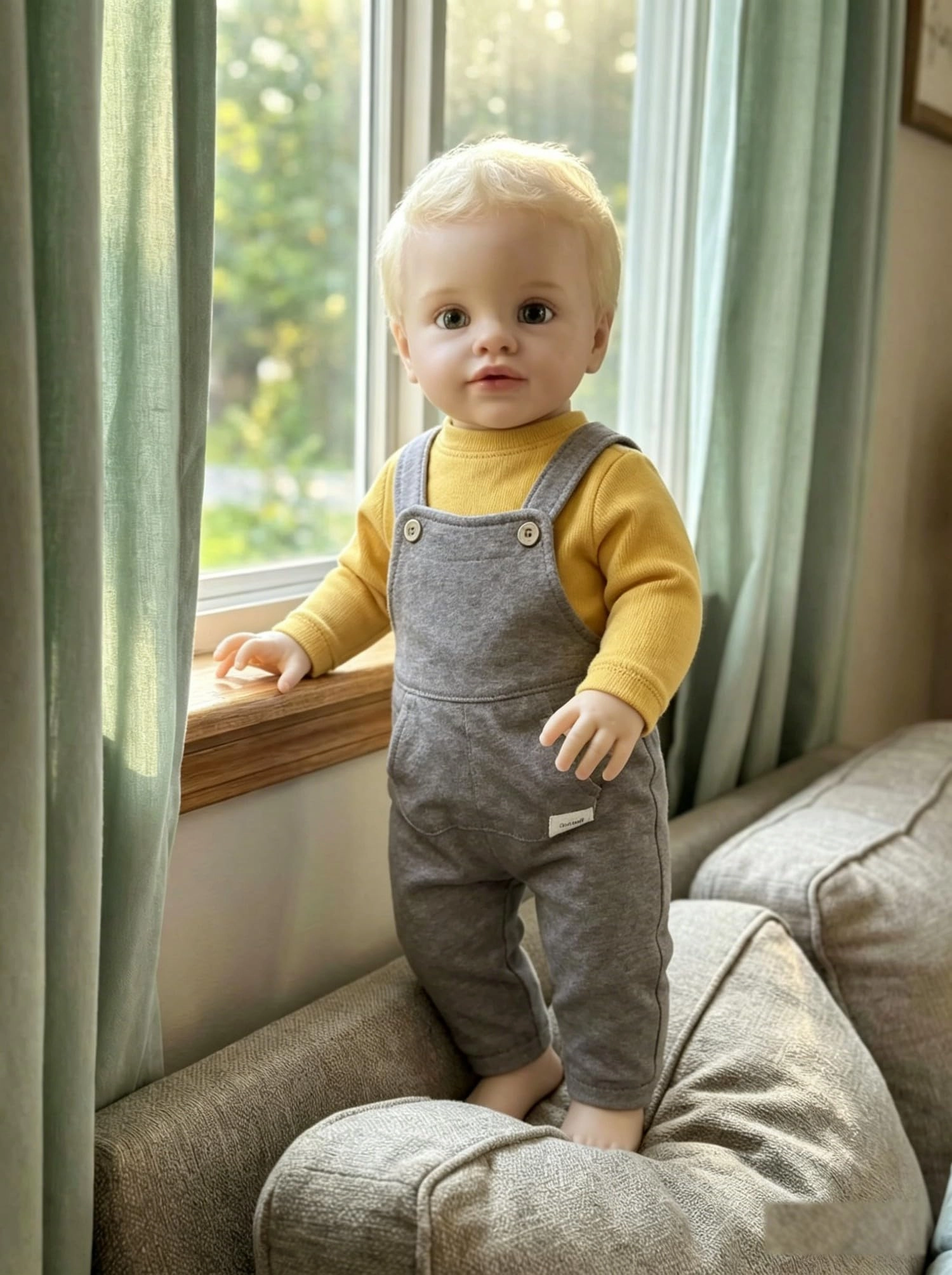 Nanjing Tianzeng Gifts Co.,Ltd Pippa Reborn Baby Doll - 26 inch Cotton Vinyl Hand-rooted Curly Hair Ages 3+