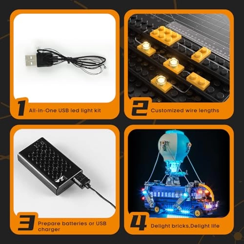 Light Set for LEGO Battle Bus 77073