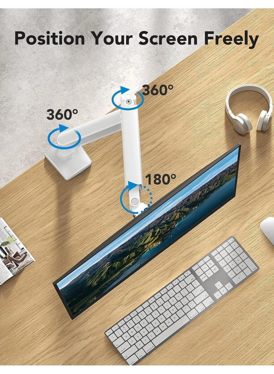 Single Arm Stand - 17 to 30 Inch VESA 75x75mm 100x100mm