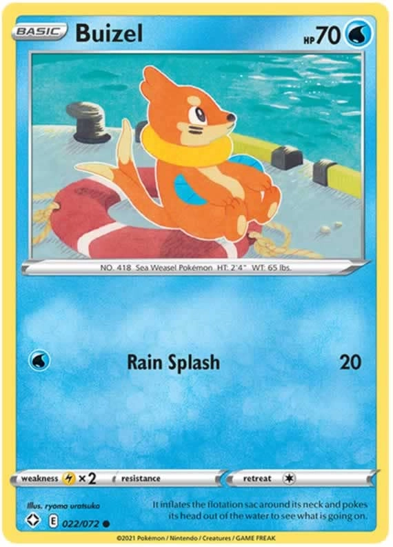 Pokémon Pokemon Buizel 022/072 - English + Toploader